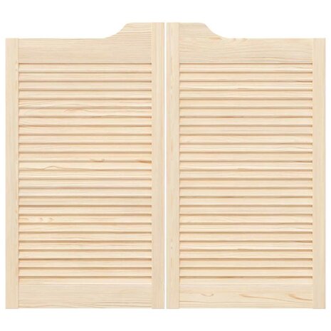 Draaideuren louvredesign 1-paar 90x100 cm massief grenenhout 5