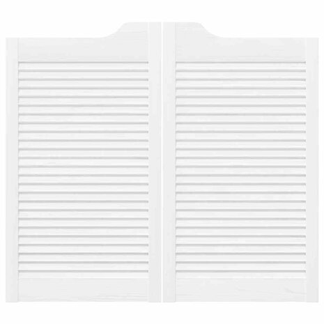 Draaideuren louvredesign 1-paar 90x80 cm wit 5