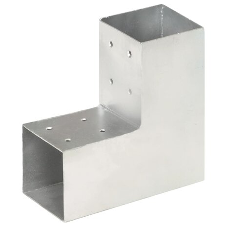 Paalverbindingen 4 st L-vorm 81x81 mm gegalvaniseerd metaal 2