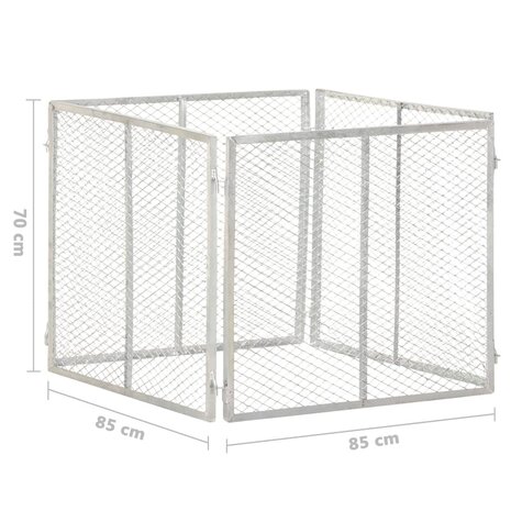 Compostbak 85x85x70 cm gegalvaniseerd staal 6