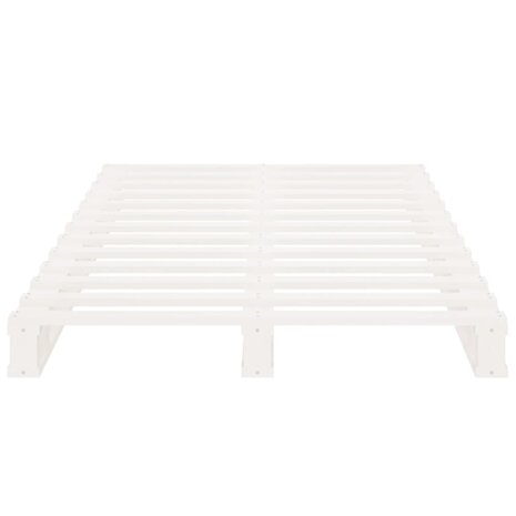 Palletbed massief grenenhout wit 75x190 cm 5