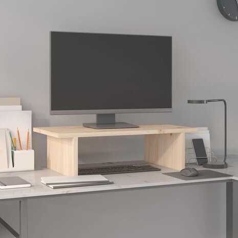 Monitorstandaard 50x27x15 cm massief grenenhout 1