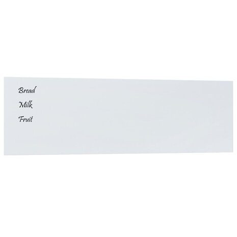 Magneetbord voor aan de wand 100x30 cm gehard glas wit 2
