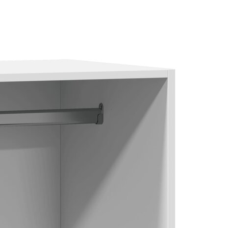Kledingkast 48x41x102 cm bewerkt hout wit 7