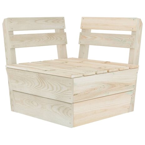 Tuinbank 3-zits pallet geïmpregneerd vurenhout 4