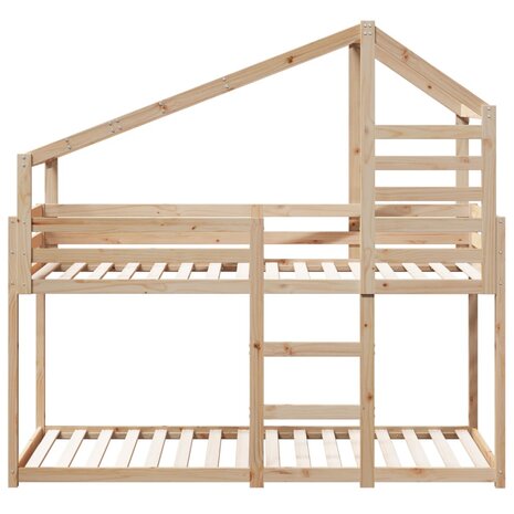Stapelbedframe zonder matras massief grenenhout 90x190 cm 4