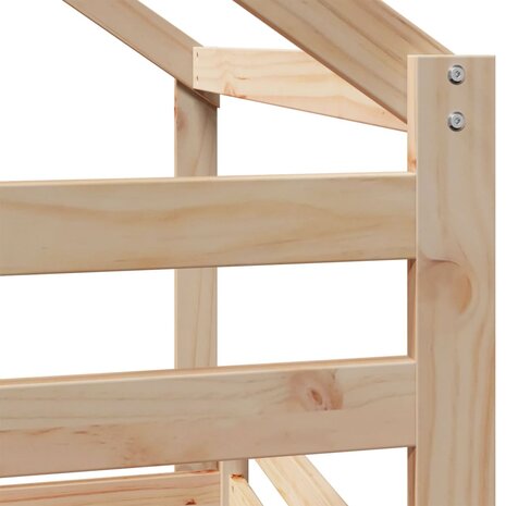 Stapelbedframe zonder matras massief grenenhout 90x190 cm 9