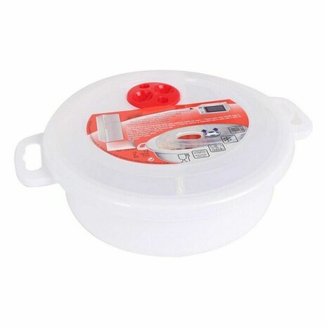 Lunchtrommel met Deksel voor Magnetron - Maat: 1,5 L - ø 19 x 7 cm 1
