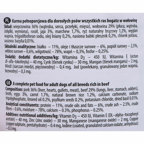 Natvoer Dolina Noteci Premium Kalfsvlees Varken 400 g 2
