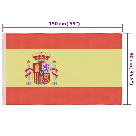Vlag Spanje 90x150 cm 5