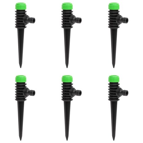 Sproeiers 6 st 3x6x19,5 cm ABS en PP groen en zwart 1