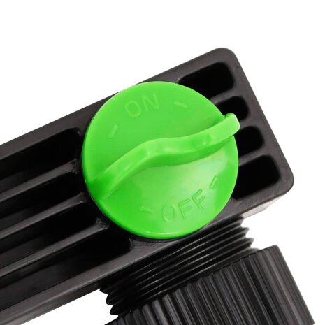Kraanadapter 4-wegs 19,5x6x11 cm ABS & PP groen en zwart 4