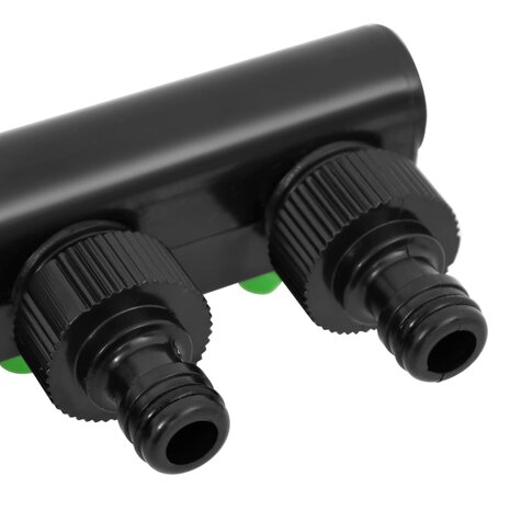 Kraanadapter 4-wegs 19,5x6x11 cm ABS & PP groen en zwart 5