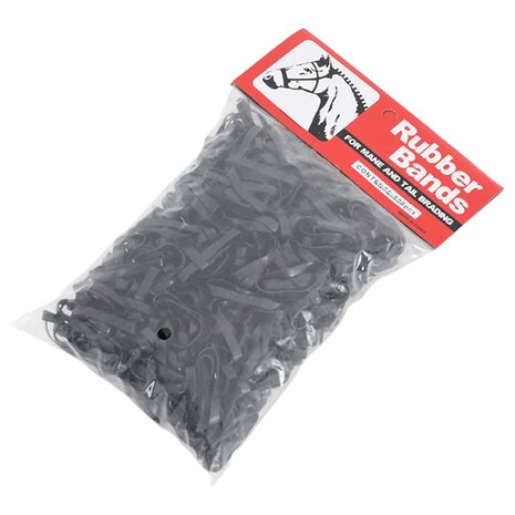 Haarelastiekjes paard 500 st silicone zwart 4