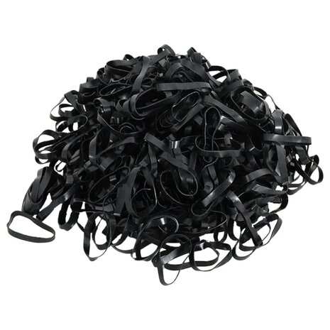 Haarelastiekjes paard 500 st silicone zwart 6