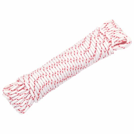 Trekkoord startkoord wit en rood Ø3 mm 10 m nylon 1