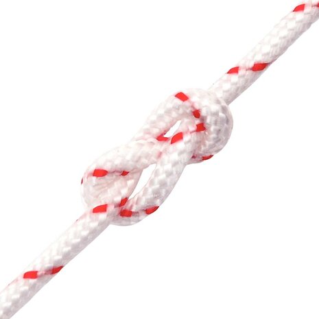 Trekkoord startkoord wit en rood Ø3 mm 10 m nylon 7