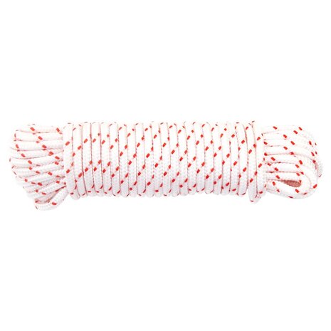 Trekkoord startkoord wit en rood Ø4 mm 10 m nylon 4