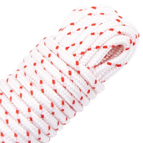 Trekkoord startkoord wit en rood Ø4 mm 10 m nylon 6