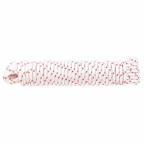Trekkoord startkoord wit en rood Ø5 mm 10 m nylon 5