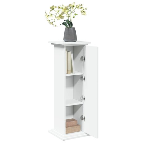 Sokkel met opbergruimte 31x30x90 cm bewerkt hout wit 4