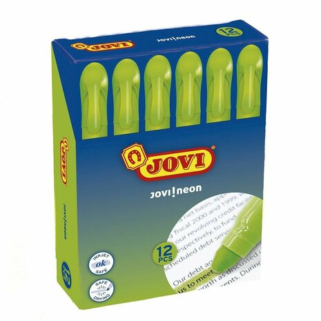 Fluoriscerende Markeerstift Jovi Jovi!neon Groen 12 Onderdelen 1