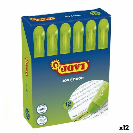 Fluoriscerende Markeerstift Jovi Jovi!neon Groen 12 Onderdelen 2
