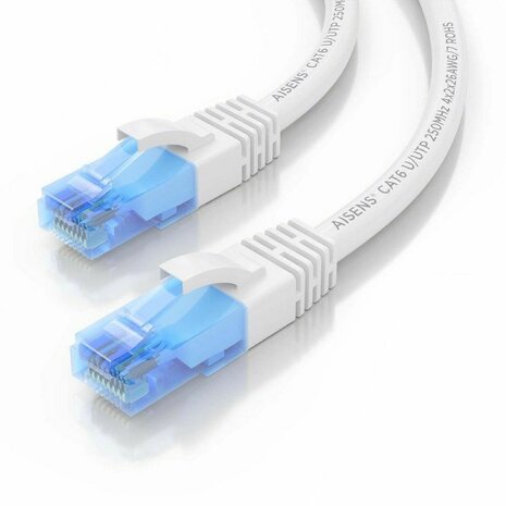 Stevige UTP-netwerkkabel Cat6 Aisens AWG26 Wit 20 m 1