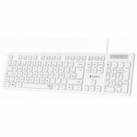 Toetsenbord Subblim SUBKBC-0SSK51 Wit Qwerty Spaans 2