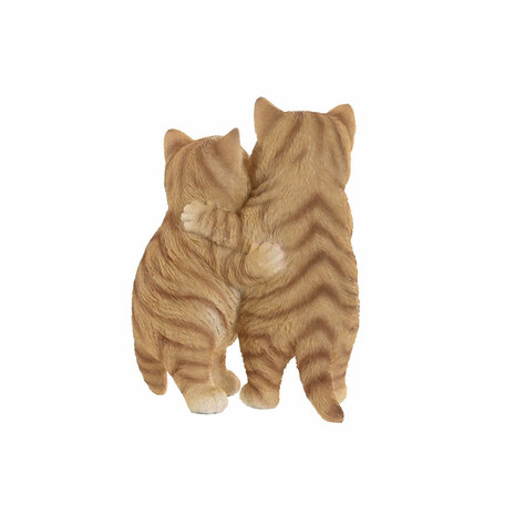 Decoratieve figuren Home ESPRIT Bruin Grijs Katten 13,5 X 9 X 18 CM (2 Stuks) 3