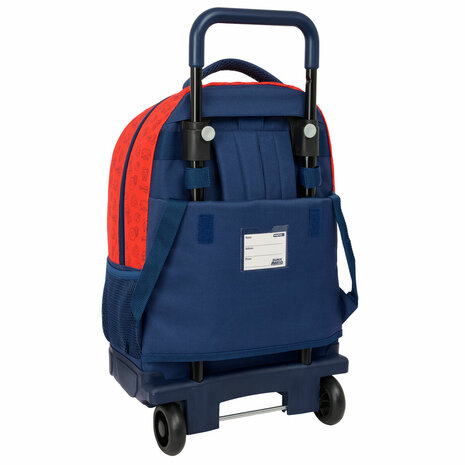 Schoolrugzak met Wielen Super Mario Trick Rood Donkerblauw 33 x 45 x 22 cm 2