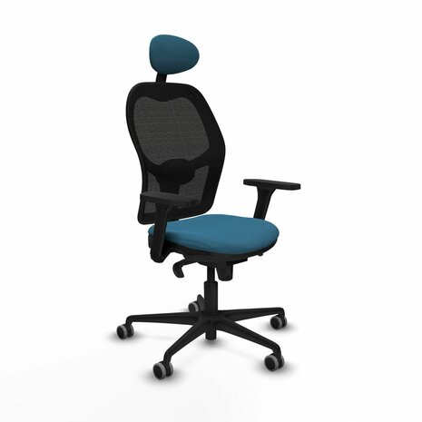Bureaustoel met hoofdsteun Jorquera Piqueras y Crespo 3D036G1 Zwart Groene benzine 1
