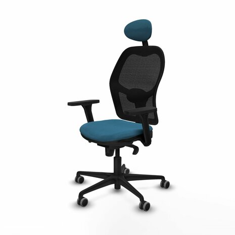 Bureaustoel met hoofdsteun Jorquera Piqueras y Crespo 3D036G1 Zwart Groene benzine 2