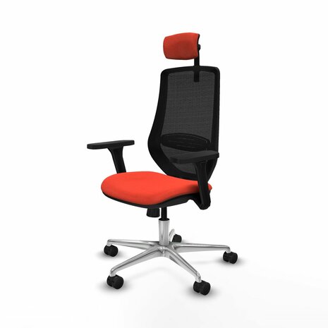 Bureaustoel met hoofdsteun Mardos Piqueras y Crespo D086N2W Donker oranje 2