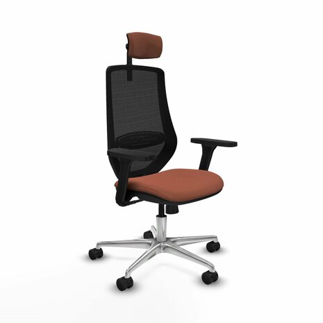 Bureaustoel met hoofdsteun Mardos Piqueras y Crespo D086N2W Bruin Zwart 1