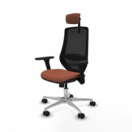 Bureaustoel met hoofdsteun Mardos Piqueras y Crespo D086N2W Bruin Zwart 2