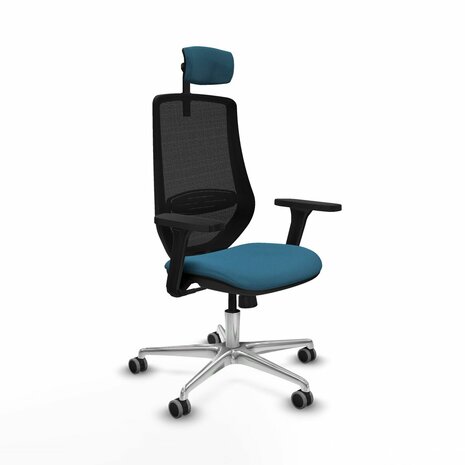 Bureaustoel met hoofdsteun Mardos Piqueras y Crespo D086G2W Zwart Groene benzine 1