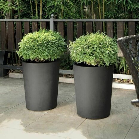 Deroma Millennium R Grijs Antraciet Plastic Gerecycled plastic Cirkelvormig Vaas 6