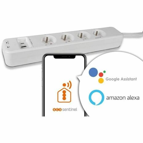 4-voudige Stekkerdoos zonder Schakelaar SCS SENTINEL SmartPlug 240 V 3