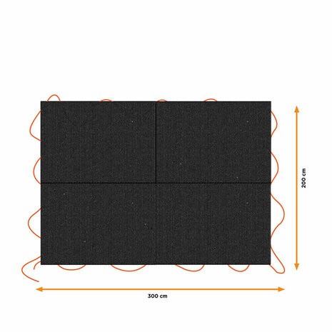 Aanhangwagenhoes Black & Decker Zwart 3 x 4 m 2