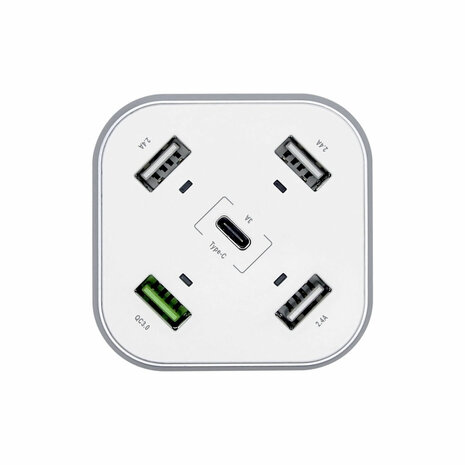 USB Oplader Aisens Wit 3