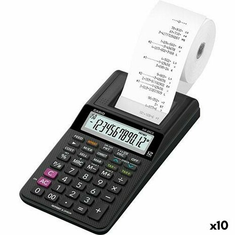 Printende rekenmachine Casio HR-8RCE Zwart (10 Stuks) 1
