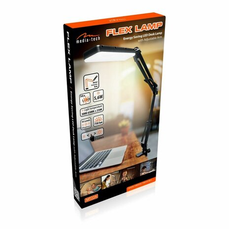 Bureaulamp Media Tech MT224. Zwart 750 Lm 6