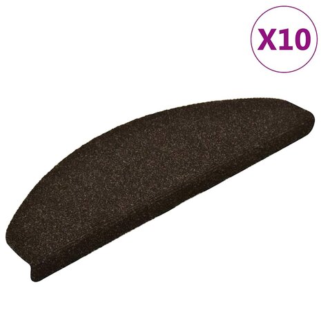Trapmatten Zelfklevend 10 st 65x21x4 cm Donkerbruin Halfrond Groot 2
