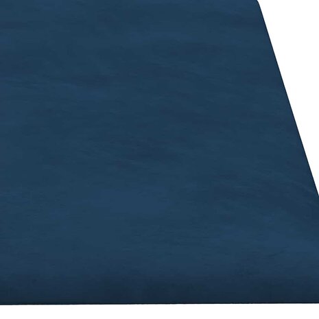 Wandpanelen 12 st 1,08 m² 60x15 cm fluweel blauw 6