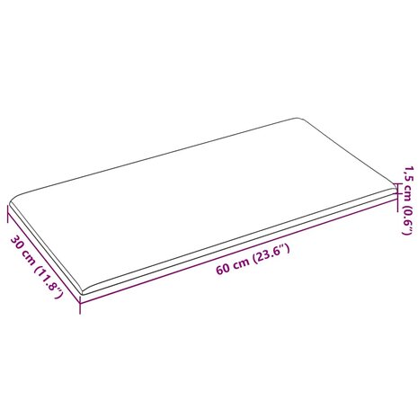 Wandpanelen 12 st 2,16 m² 60x30 cm stof lichtgrijs 8