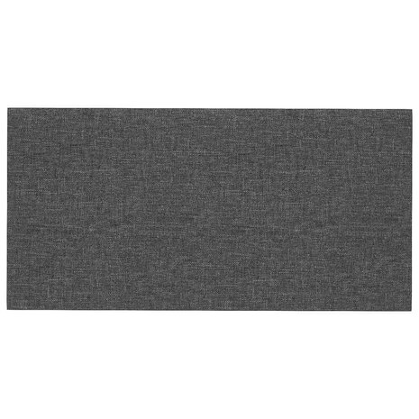Wandpanelen 12 st 2,16 m² 60x30 cm stof donkergrijs 3