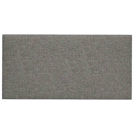 Wandpanelen 12 st 0,54 m² 30x15 cm stof lichtgrijs 3