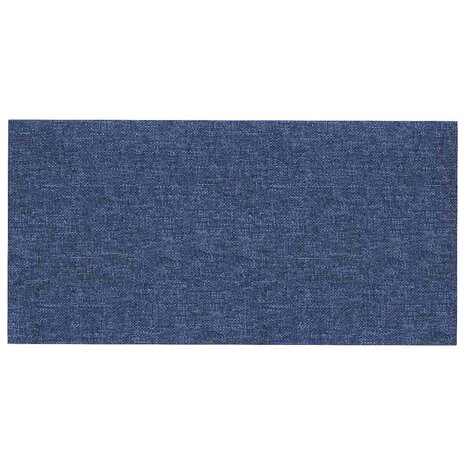Wandpanelen 12 st 0,54 m² 30x15 cm stof blauw 3