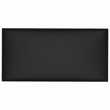 Wandpanelen 12 st 0,54 m² 30x15 cm kunstleer zwart 3